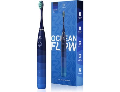Oclean Flow Ηλεκτρική Οδοντόβουρτσα με Ίνες DuPont, 5 Brushing modes & USB-C Fast Charging, Midnight Blue