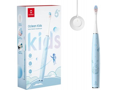Oclean Kids Electric Toothbrush for Kids with DuPont Fibers FDA Approved, Ultra-Quiet Technology & AI Pressure Sensor, Blue