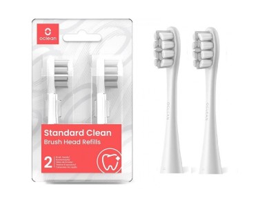 Oclean Plaque Control Replacement Heads for Oclean Electric Toothbrushes, For Plaque Removal, Set of 2, Grey