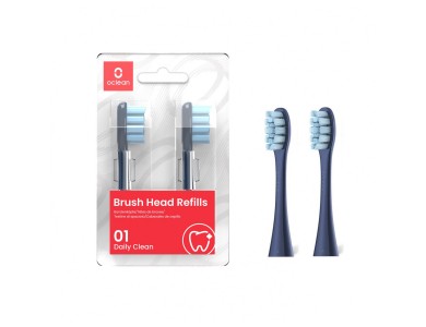 Oclean Standard Ανταλλακτικές κεφαλές για Ηλεκτρικές Οδοντόβουρτσες Oclean, Βαθύ Καθαρισμού, Σετ των 2, Blue
