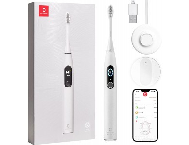 Oclean X Pro Elite Smart Electric Toothbrush, DuPont bristles, Charging Stand, Quick Charge, Interactive Display, Gray