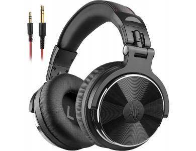OneOdio Pro 10 Professional Studio Headphones, Wired Over Ear Headset with Hi-Res Audio, Case and 6.35mm Adapter