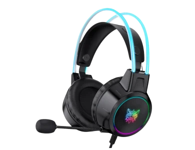 Onikuma X15 Pro RGB Gaming Headset 7.1, με Double-Head LED Beam, Noise-cancelling Microphone (PC / PS4 / PS5 / Xbox and more), Black