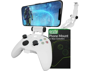 Orzly Phone Clip for Xbox Controller, Smartphone Mount for Xbox Controller, White