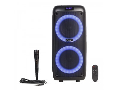 Osio OBT-8030 Portable Bluetooth Speaker 80W with USB, LED, AUX, FM, TWS, Built-in Microphone & Remote Control