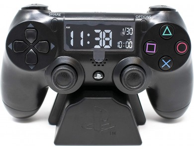 Paladone Playstation Controller Desk Clock & Alarm Clock, Black