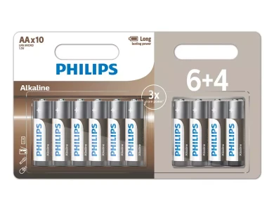 Philips AA Long Lasting Power Αλκαλικές Μπαταρίες 1.5V LR6, 10τμχ.
