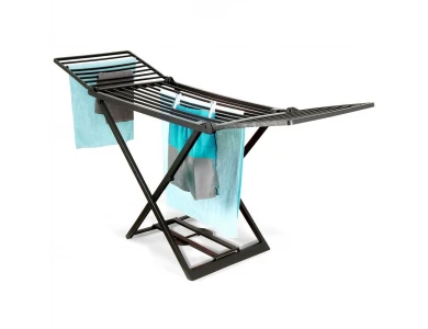 ProGarden Folding Floor Hanging Clothesline, with Extension Length 208cm, Black
