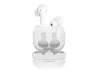 QCY T13 Bluetooth 5.1 TWS Earphones with 4 Microphones, Type-C Charging & ENC Technology, White