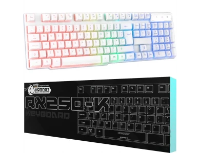 Orzly RX250-K, RGB Gaming Keyboard (PC / PS4 / Xbox), White