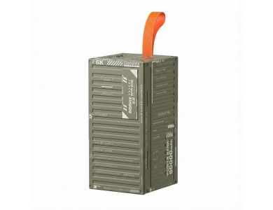 Remax Container 60000 22.5W PD USB-C Power Bank 60.000mAh με Digital Display & Power Delivery, Olive