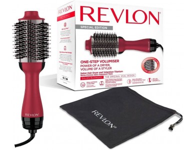 Revlon Ηλεκτρική Βούρτσα One-Step Volumiser Special Edition με Αέρα για Μπούκλες RVDR5279 - Titanium Red