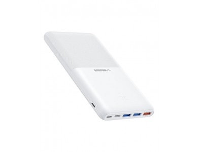 Veger S22 Power Bank 20000mAh 20W with 3*USB-A and 1*USB-C Power Delivery / Quick Charge 3.0 - White