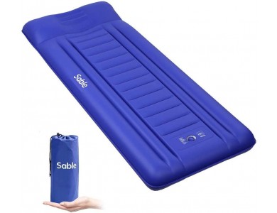 Sable Inflatable Sleeping Pad Air Mattress, Inflatable Sleeping Pad with Pillow 194x73x14cm