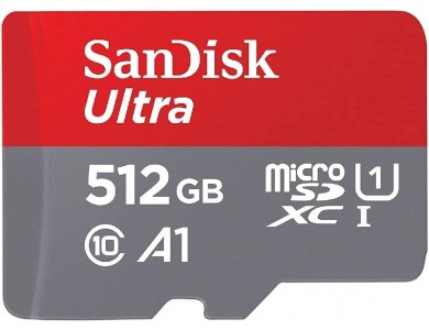 Sandisk Ultra Android microSDXC 512GB Class 10 A1 120MB/s with Adapter - SDSQUA4-512G-GN6MA