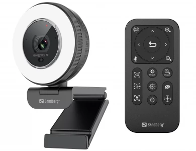 Sandberg Streamer Pro Elite Web Camera 2K με Autofocus Λευκή