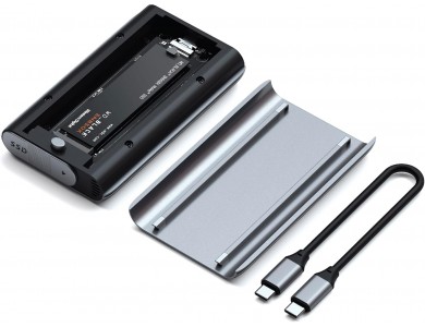 Satechi M.2 SSD Pro Enclosure, Εξωτερική Θήκη SSD 2.5" SATA III NVMe, από Αλουμίνιο, 40Gbps, έως 16TB, PCI-E Gen 4x4, Space Grey