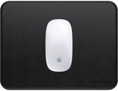 Satechi Premium Vegan-Δερμάτινο Εργονομικό & Αδιάβροχο Mouse Pad 25 x 19 cm, Black