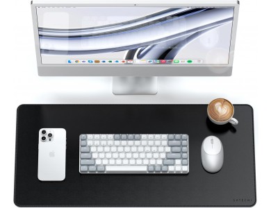 Satechi Vegan Leather Desk Mat, Waterproof Mouse Pad XL 68cm x 31.5cm, Black