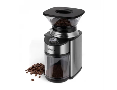 Sboly Conical Burr Coffee Grinder, with 200gr Capacity & 19 Accurate Grinding Levels