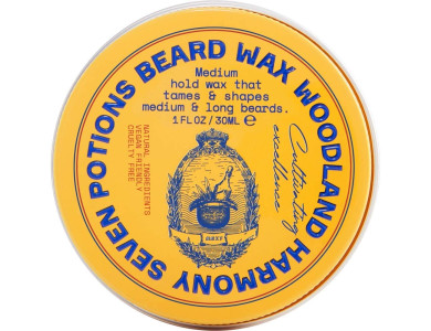 Seven Potions Beard Wax for Men, Κερί Φορμαρίσματος Γενειάδας για Κράτημα & Θρέψη Cruelty-free Vegan - Woodland Harmony 30ml