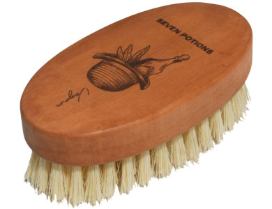 Seven Potions Sisal Beard & Moustache Brush with Cruelty-free, Vegan & Pear Wood Handle