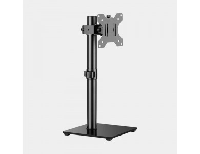 VonHaus Single Arm Desk Mount with Glass Base, Screen Mount 13"-32", up to 8kg