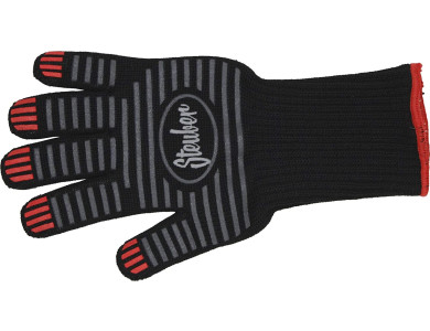 Steuber Premium Line BBQ Glove, Oven & BBQ Glove with Thermal Insulation 250 °C, Silicone Non-Stick Strips, One-Size