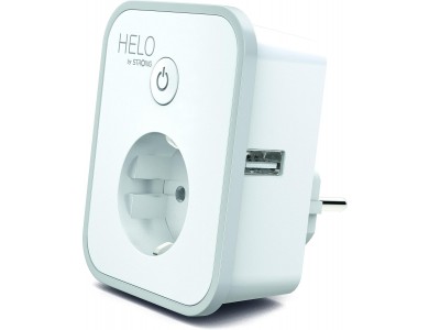 Strong Helo Έξυπνη Πρίζα Wi-FI με 2 * USB Θύρες Φόρτισης, συμβατή με Alexa & Google Home, 16Α (Δεν χρειάζεται Hub)