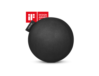 Stryve Active Ball 70cm, Μπάλα Γυμναστικής με Αντιολισθιτική Επιφάνεια Vegan Leather, All Black