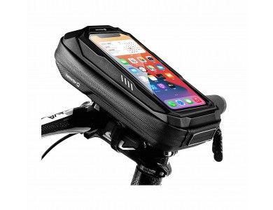 Swissten Bike Bag, Τσαντάκι Σκελετού Ποδηλάτου με Θήκη για Smartphone & Αδιάβροχο Κάλυμμα
