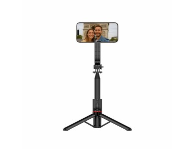 Swissten Bluetooth Magsafe Selfie Stick & Τρίποδο με Remote, 105cm Επεκτεινόμενο Wireless Handheld Tripod για Smartphone ως 7.2"