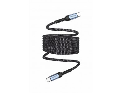 Swissten Braided Magnetic Καλώδιο 1μ. USB-C σε USB-C Μαγνητικό με Νάυλον ύφανση, Black