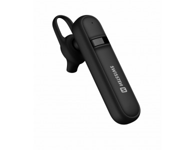 Swissten Caller Lightweight Bluetooth Headset, In-ear Handsfree Ακουστικό, Black