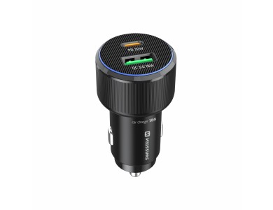 Swissten Car Charger, Φορτιστής Αυτοκινήτου 38W με PD3.0 & QC3.0 με Θύρα USB-C & USB-A + Καλώδιο Type-C, Black