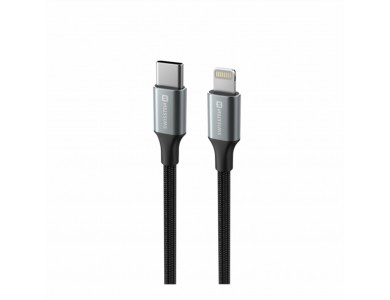 Swissten Durable Textile II USB-C σε Lightning Καλώδιο 1.5μ. με Νάυλον ύφανση, Black