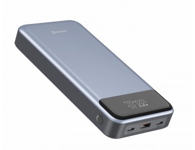 Swissten Power Bank 30000mAh για Laptop, 133W με Θύρα USB-A και 2 Θύρες USB-C Power Delivery / Quick Charge 3.0, Grey