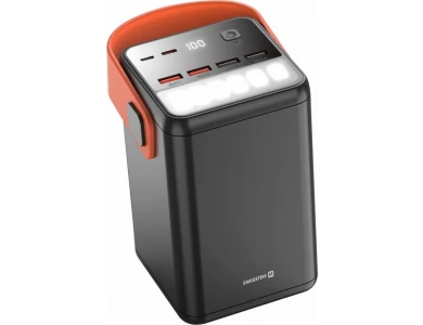 Swissten Power Line 60000 65W PD USB-C Power Bank 60.000mAh με Power Delivery + QC3.0 + SCP με Digital Display & LED Flashlight