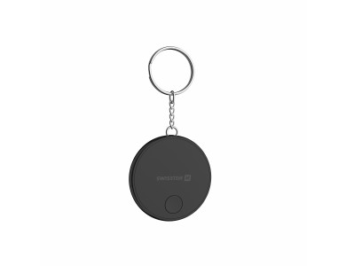 Swissten Ultra Slim Find Tag Smart Locator, Apple Find My Tracker Rechargeable, Black