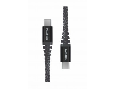 Swissten Καλώδιο USB-C σε USB-C 1.5μ. με Ύφανση από Kevlar, Black
