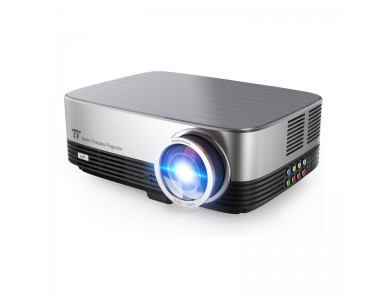 TaoTronics TT-PR001 LCD Technology Projector, HD 1080p, HD 720p native resolution, 3500 Lumens, Silver/Black