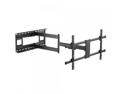 Techly TV Mount, Ultra Slim Extendable up to 1015mm & Tilting Stand with Double Arm for TV 43”-80”, up to 50kg