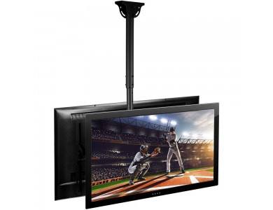 Techly TV Mount, Διπλή Βάση Τηλεόρασης Οροφής Επικλινόμενη με Περιστρεφόμενη Βάση για TV 32"-55”, έως 45kg