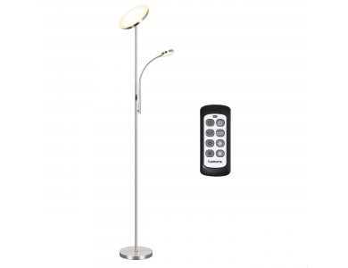 Tomons Floor Lamp LED, Modern Style Double Floor Lamp, Adjustable Brightness & Color Temperature, with Remote
