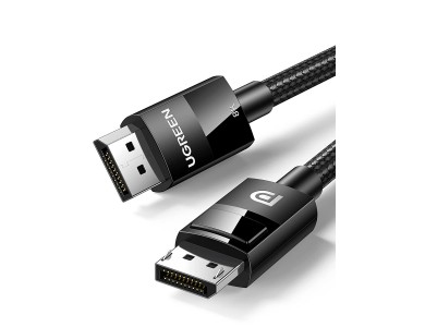 Ugreen DisplayPort 1.4 Cable 8K@60Hz / 4K@144Hz, 2m. With Nylon Weave, Black