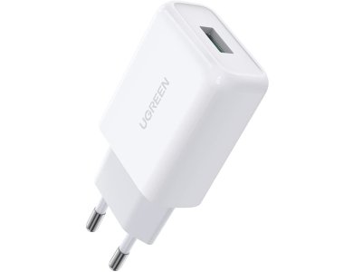 Ugreen Fast Charger Quick Charge 3.0 / FCP, Φορτιστής Πρίζας 18W - 10133, Λευκός