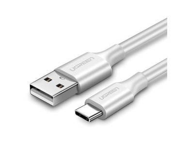 Ugreen USB-C Καλώδιο 0,25μ. με Υποστήριξη QC3.0, Λευκό - 60119