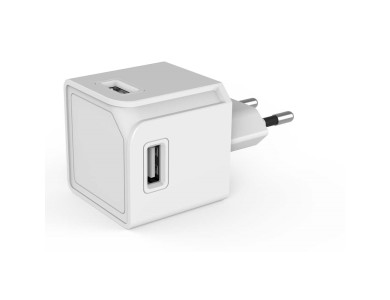 Allocacoc PowerCube | USBcube Original Φορτιστής Πρίζας 4xUSB-A Θυρών, Λευκός