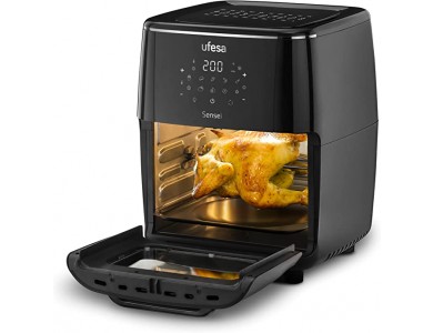 Ufesa Sensei Air Fryer, Φριτέζα Αέρος XXL 12lt για Υγιεινό Μαγείρεμα, 1700W, 10 Preset Menus & 6 Εξαρτήματα Μαγειρικής
