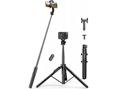 Ugreen Bluetooth Selfie Stick & Τρίποδο με Remote, 160cm Επεκτεινόμενο Wireless Handheld Tripod